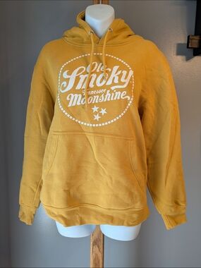 Ole Smoky Tennessee Moonshine Mustard Yellow Hoodie Small